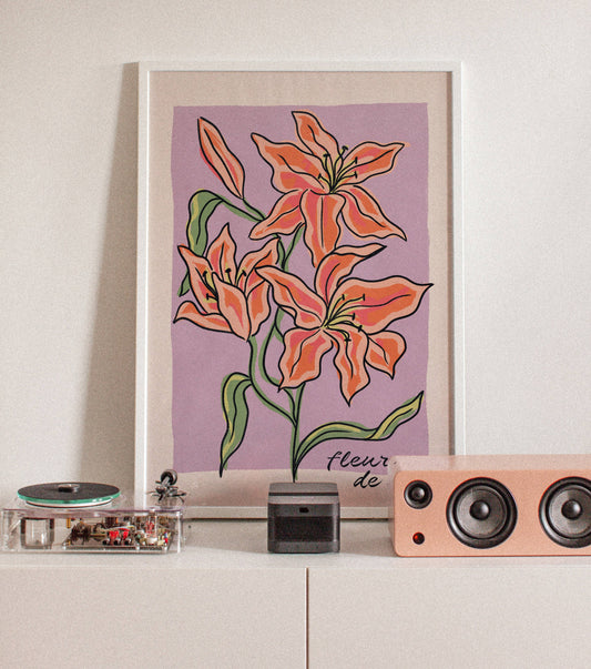 Cai & Jo 'Fleurs des Lys' Wall Art Print