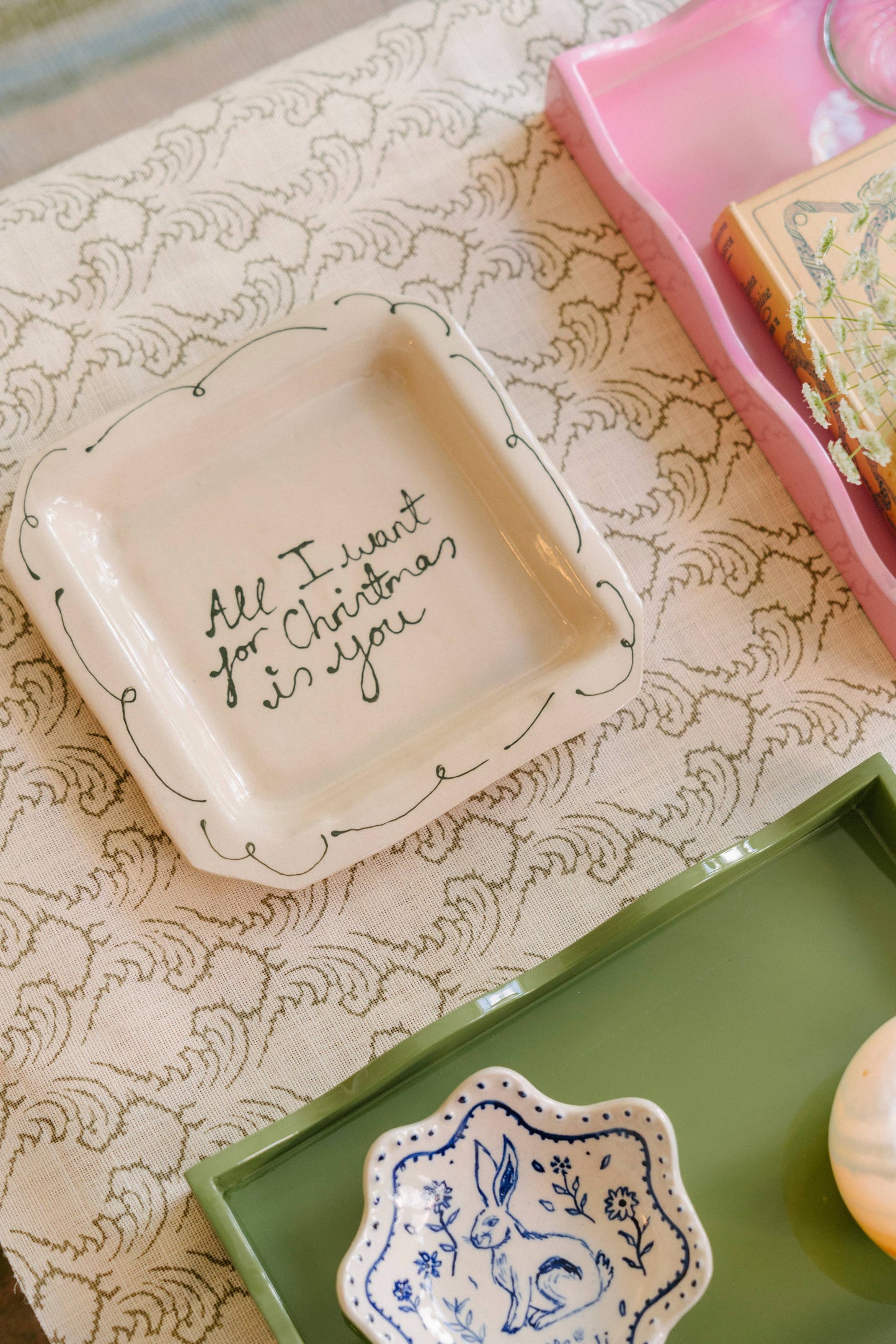 Domenica Marland The Mini Allegra Tray in Green or Pink