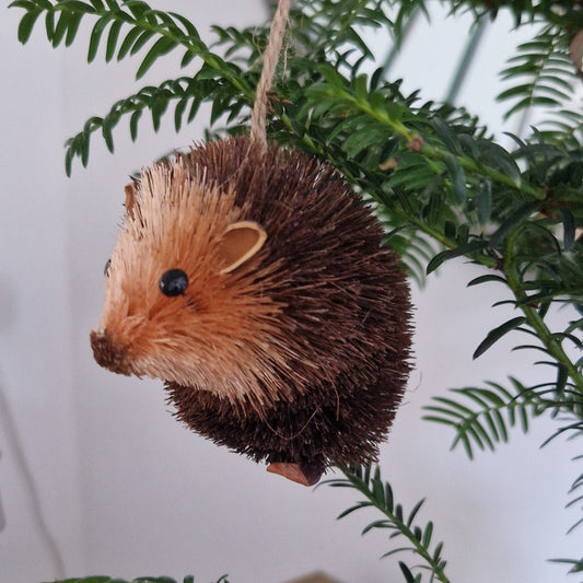 Sass & Belle Woodland Hedgehog Brush Christmas Decoration