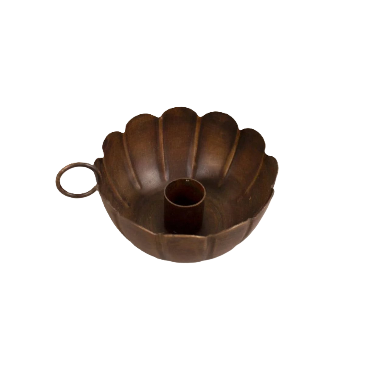 Scallop Metal Candle Holder