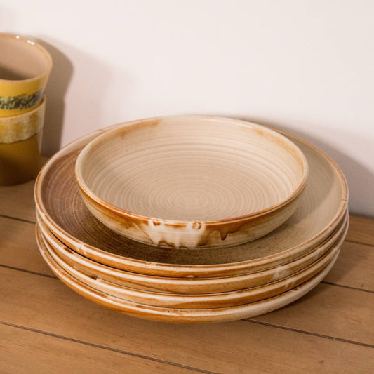 HKLIVING Chef Ceramics: Dinner Plate in Cream Brown