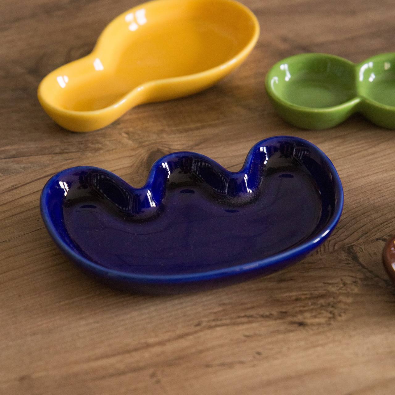 Homerly Irregular Ceramic Dipping Dish Plate in Various