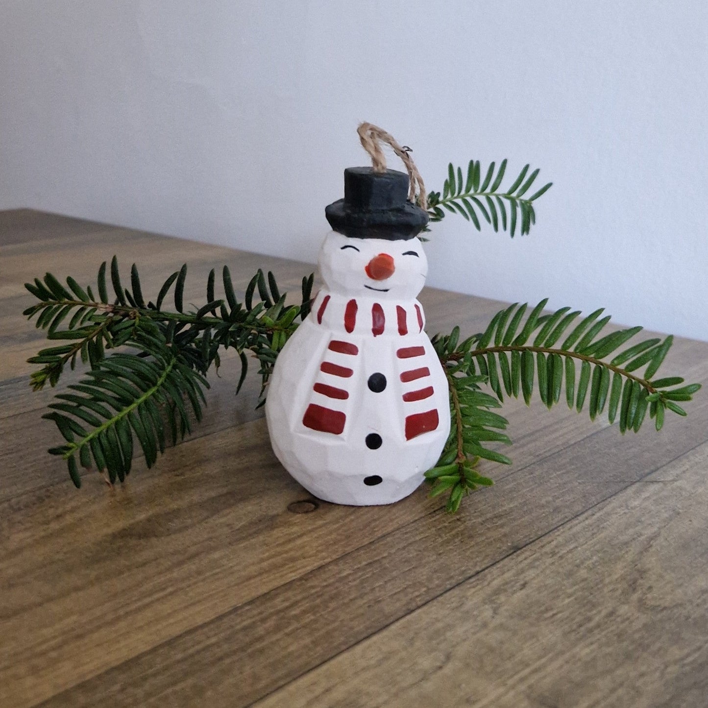 Sass & Belle Wooden Snowman Christmas Decoration