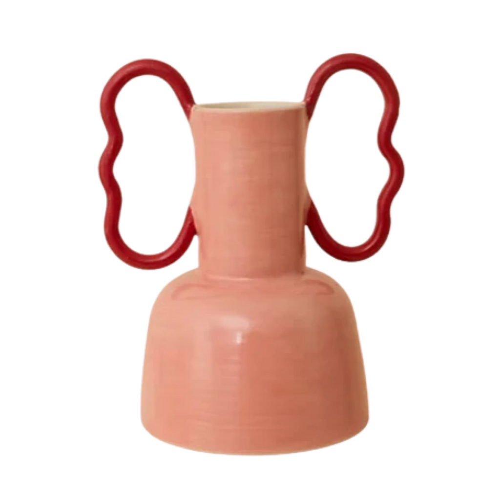 Florence MyTum Handmade Pink Ceramic Wiggle Vase