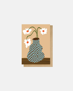 East End Prints Party Floral Pottery Greeting Card