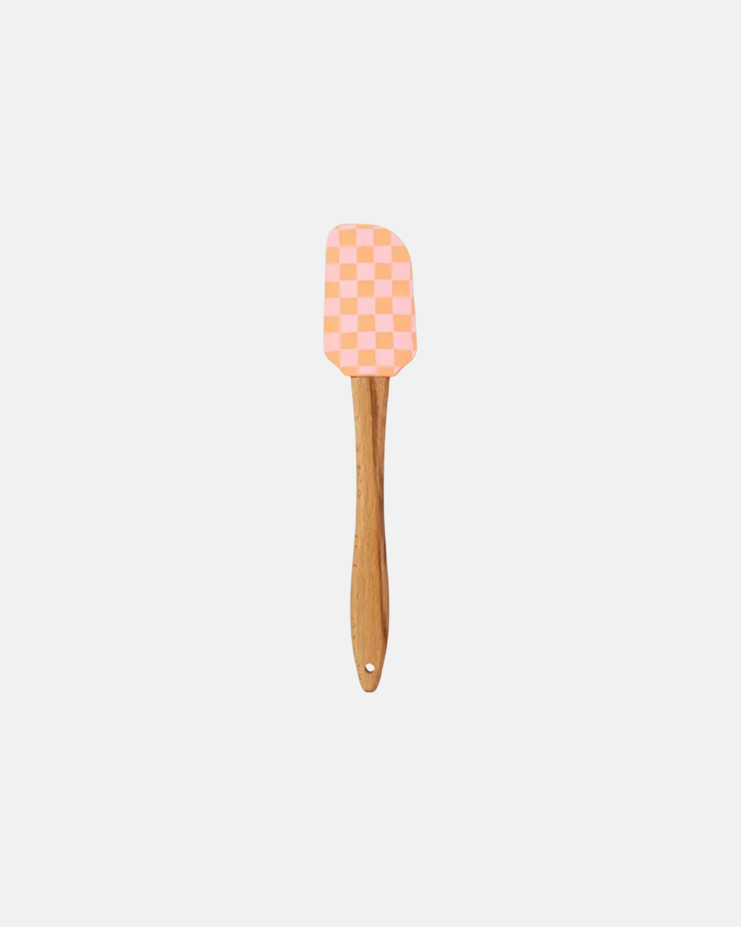 Talking Tables Silicone Kitchen Spatula in Pink and Orange Checkerboard