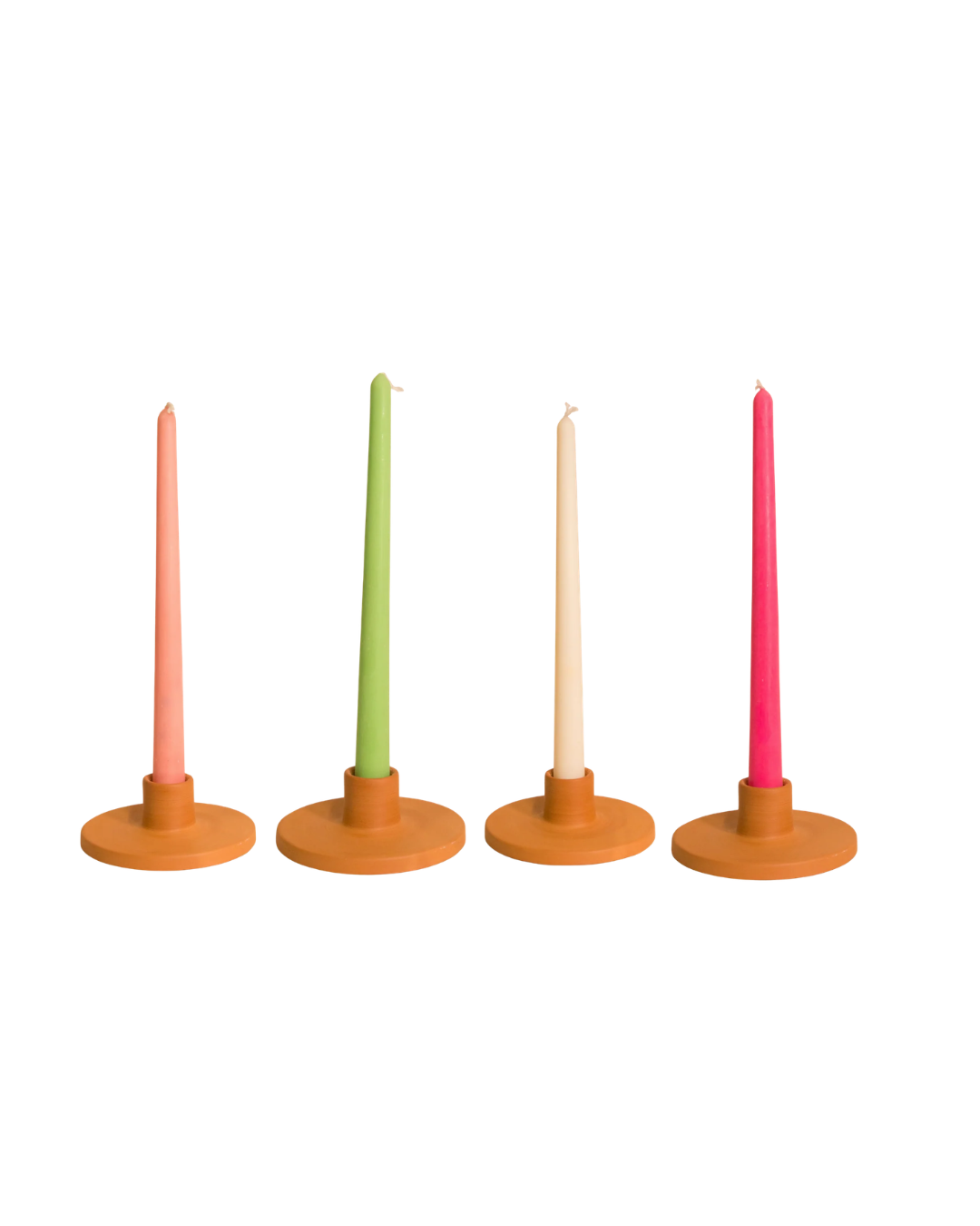 Coconut Wax Taper Candle in Various Colours