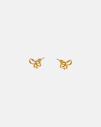 Big Metal London Santorini Bow Stud Earrings in Silver or Gold Plated