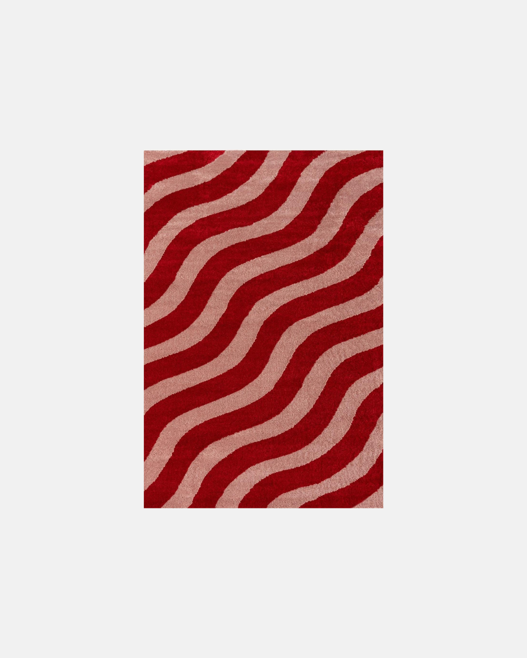 The Rugs Joli Red and Pink Waves Rug
