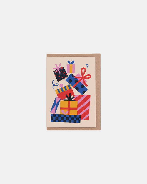 Sue Doeksen Pile of Presents Greeting Card