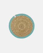 Green Pioneer Natural Jute Colourful Placemat in Turquoise