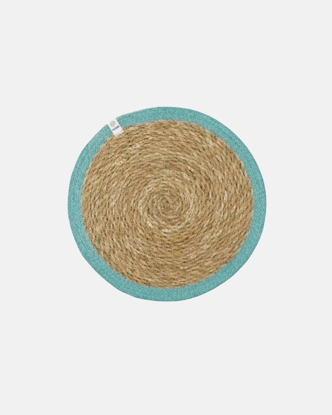 Green Pioneer Natural Jute Colourful Placemat in Turquoise