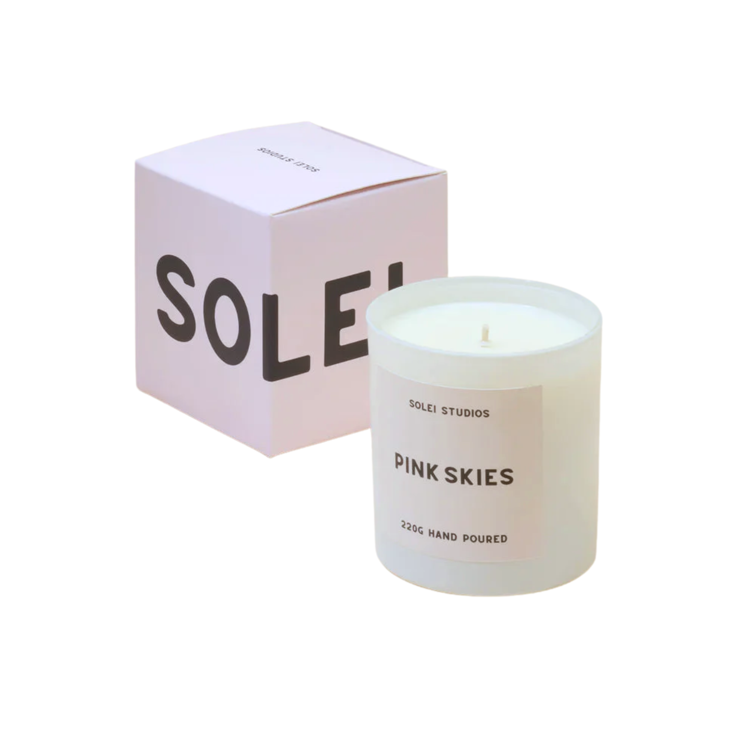 Solei Studios 100% Soy Wax Jar Candle Scented Green Light