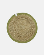 Green Pioneer Natural Jute Colourful Placemat in Green