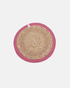 Green Pioneer Natural Jute Colourful Placemat in Pink