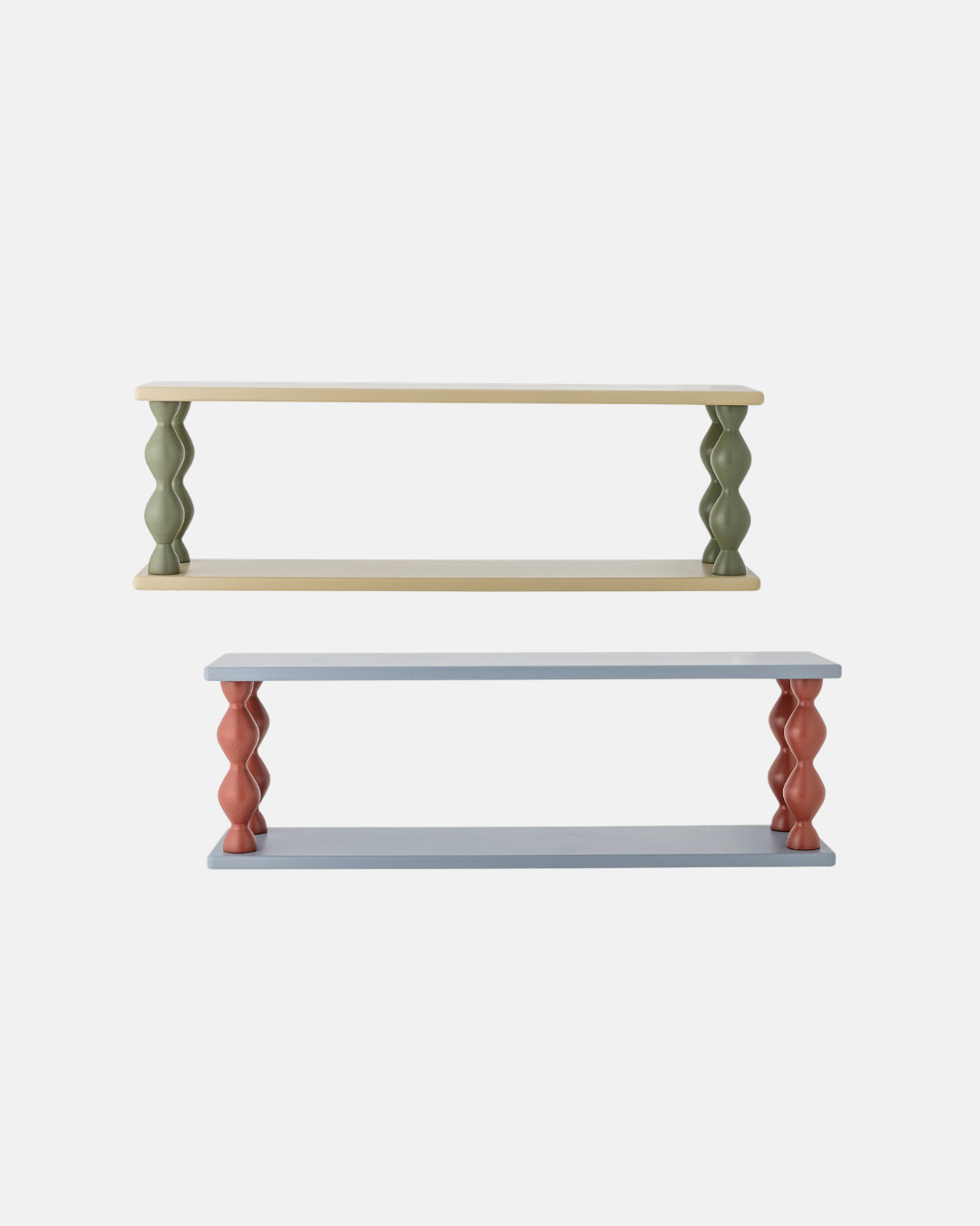 Bloomingville Bibiola Sculptural Wall Shelf in Green or Blue