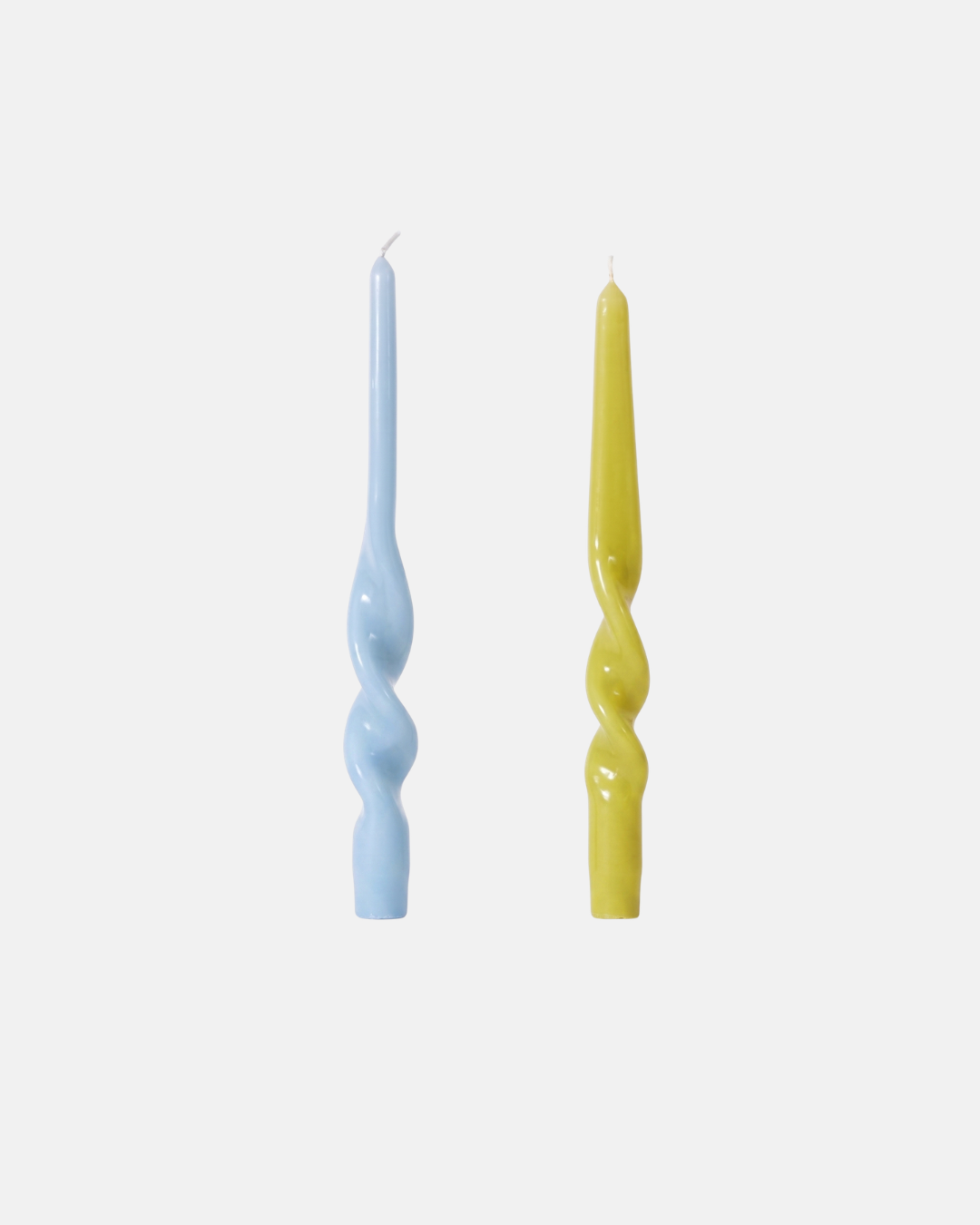 Maegen Soy Wax Twist Candle in Cornflower Blue or Leaf Green