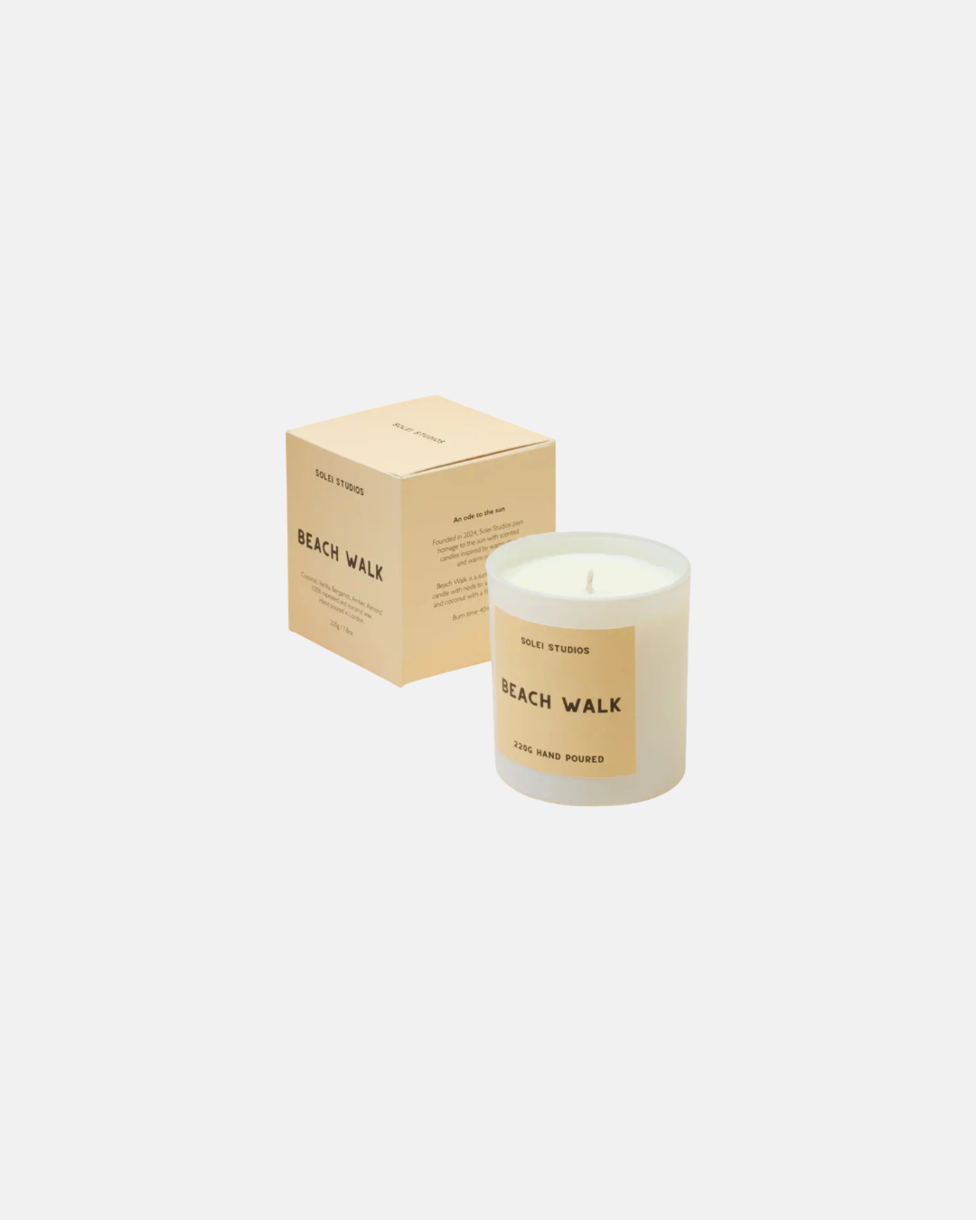 Solei Studios 100% Soy Wax Jar Candle Scented in Beach Walk