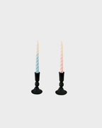 Soie Soy Wax Twirl Taper Candle in Ombre