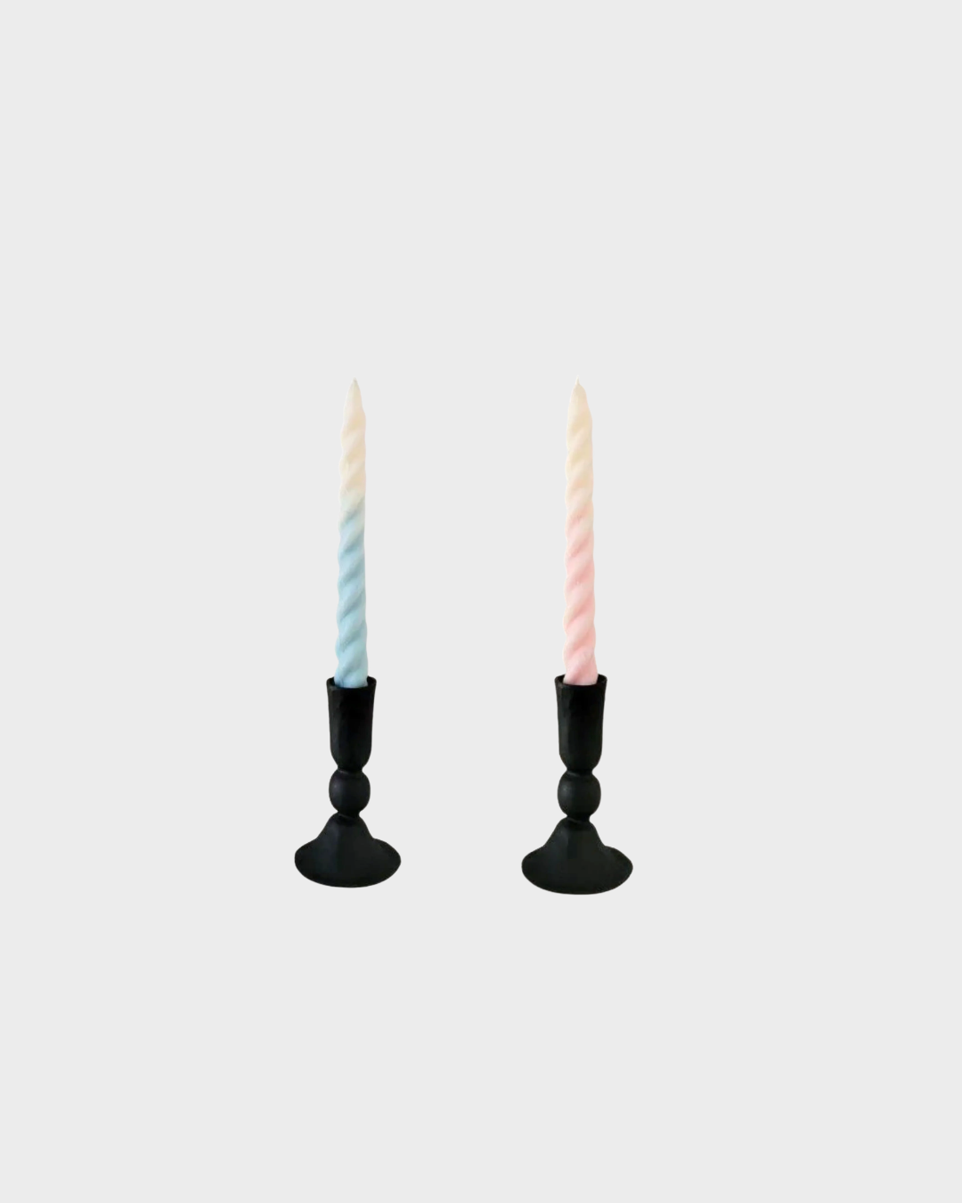 Soie Soy Wax Twirl Taper Candle in Ombre