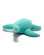 Best Years Knitted Plesiosaurus Dinosaur Baby Rattle in Ice Blue