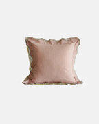 LIAN Scalloped Edge Cotton Cushion in Misty Pink