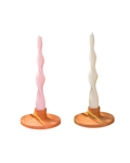 Soie London Ribbon Candle Sticks in Vanilla or Blush Pink