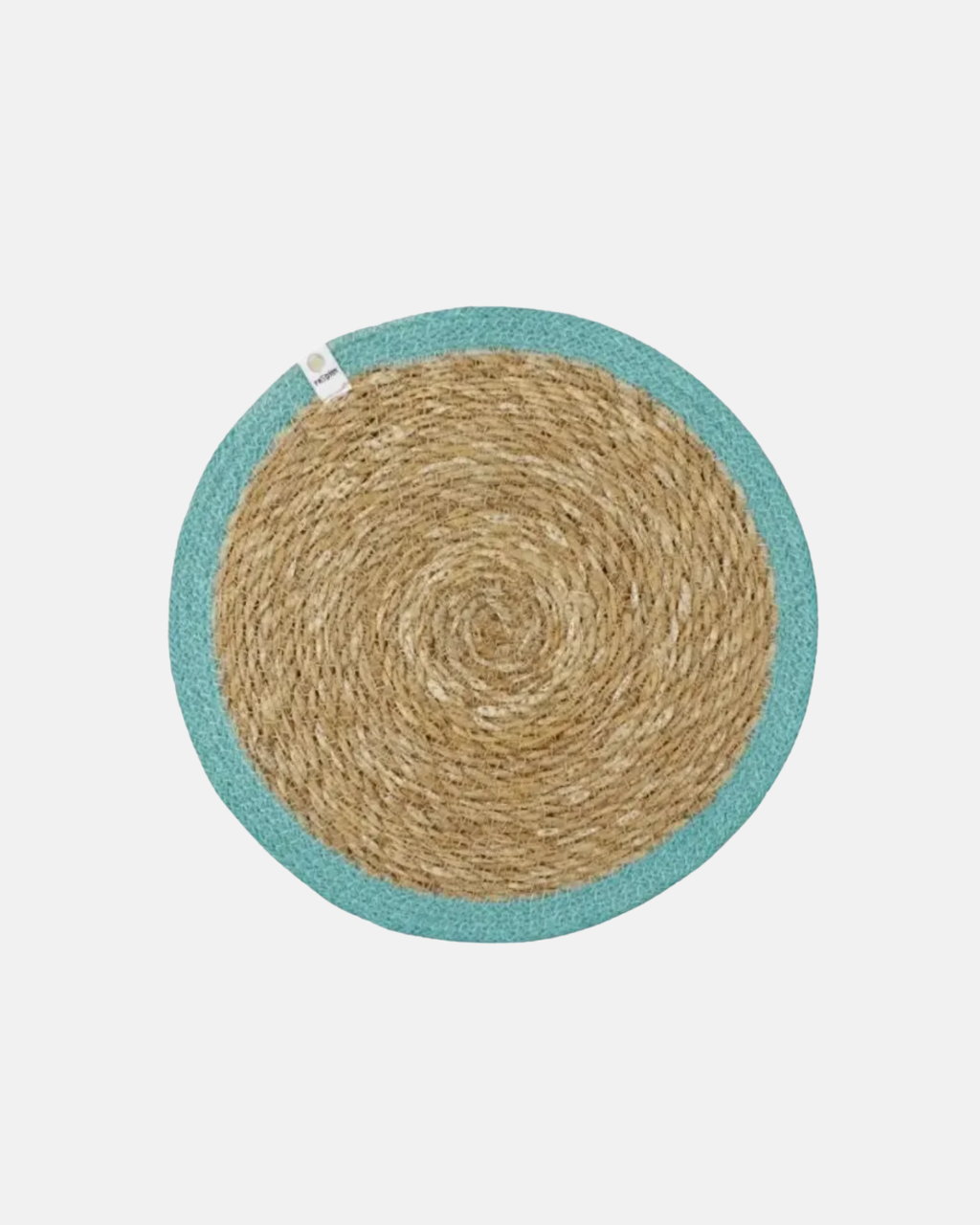 Green Pioneer Natural Jute Colourful Placemat in Turquoise