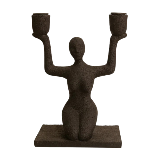 Bloomingville Lucie Candle Holder in Black