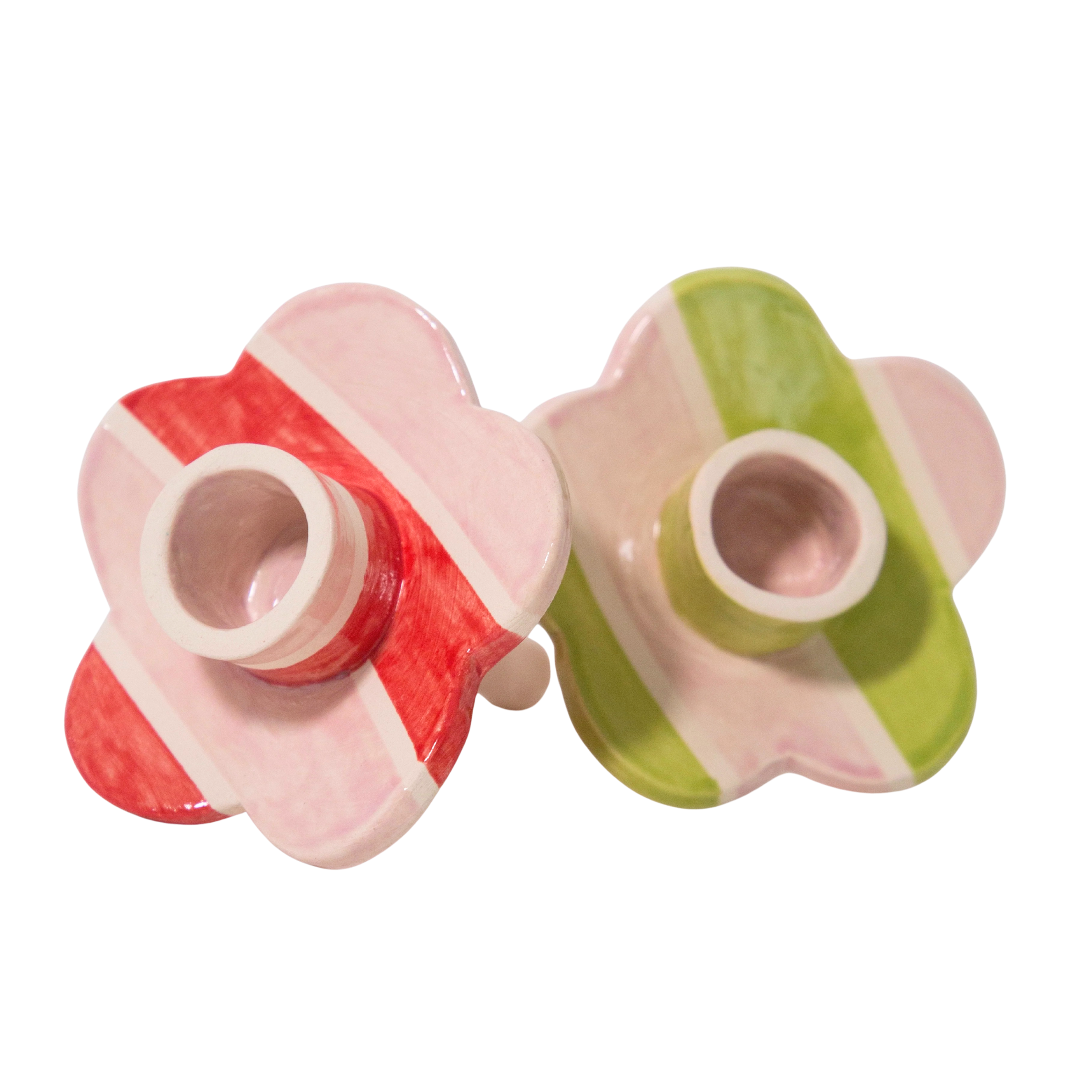 Ruffles & Riot Ceramic Wine Bottle Candle Holder
