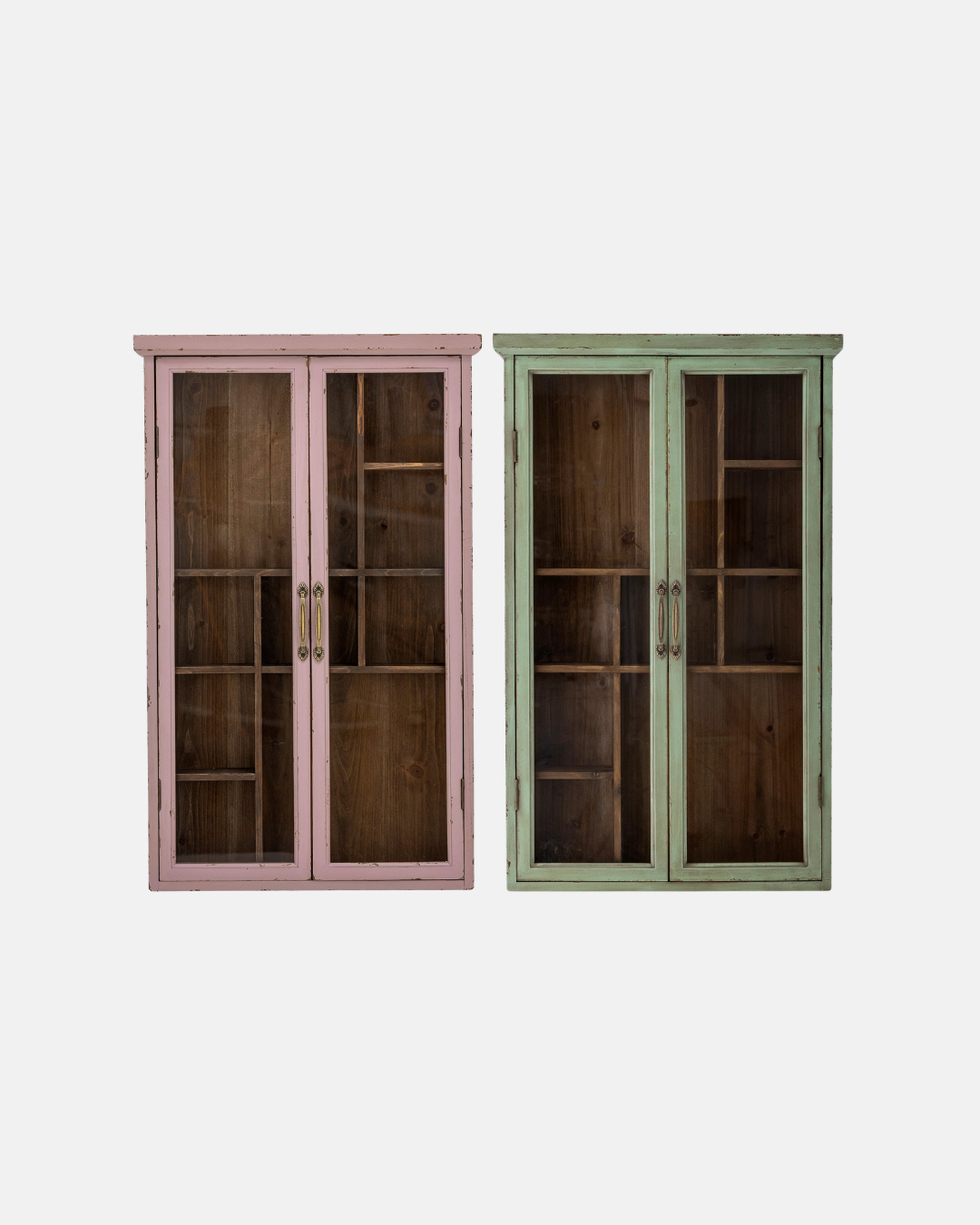 Bloomingville Hazem Firwood Cabinet in Pink or Green
