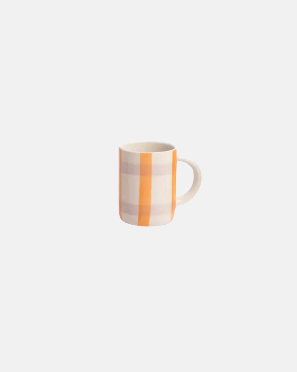 Caroline Gardner Espresso Cup in Checkered Orange and Pink