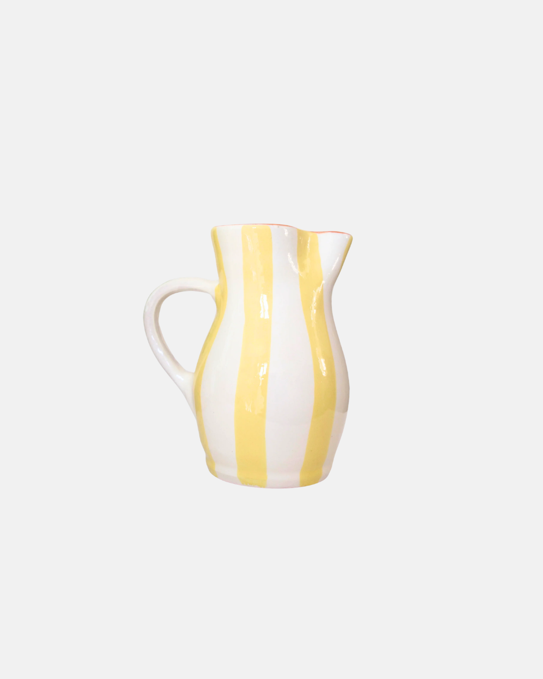 Roca Caus Handcrafted Jug in Yellow Stripe