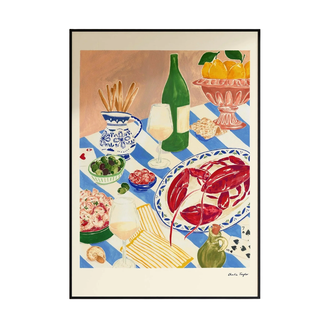 Charlie Taylor Lobster Lunch Print