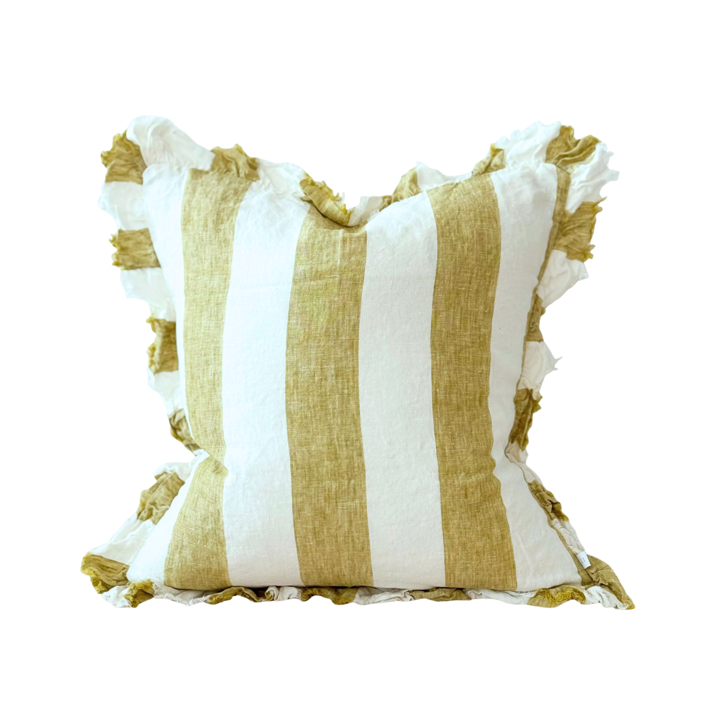 Ellenvale Hallie Light Olive Wide Stripe Cushion