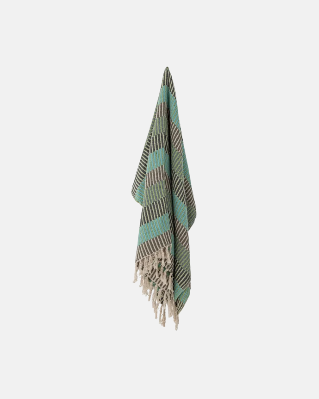 Bloomingville Isnel Green Recycled Cotton Throw