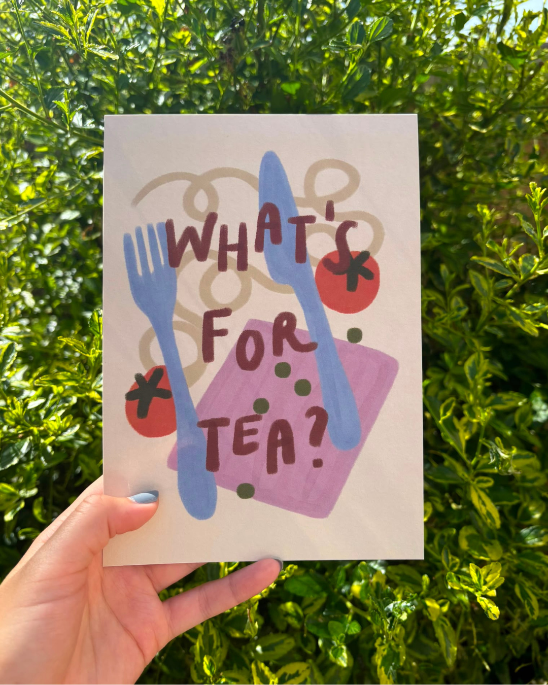Kira Bolton What's For Tea Wall Print in A4 or A5