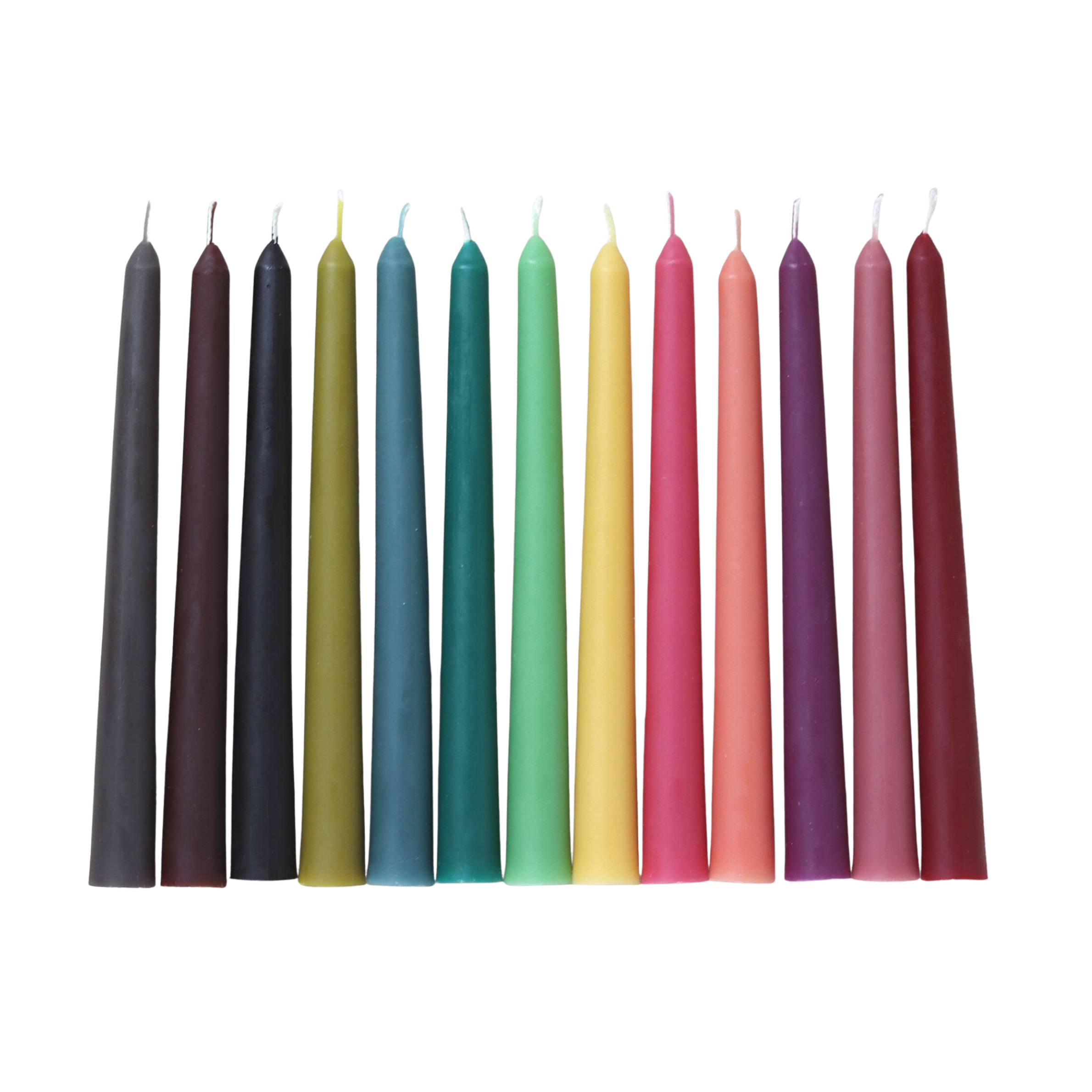 Five Bees Yard Colourful Beeswax Dinner Candles