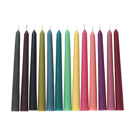 Five Bees Yard Colourful Beeswax Dinner Candles
