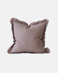 Ellenvale Ruffled Edge Darcy Burgundy Stripe Cushion Cushion 45x45