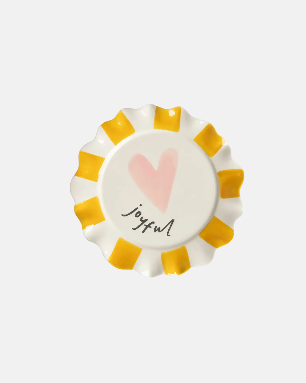 Caroline Gardner Joyful Heart Plate in Pink