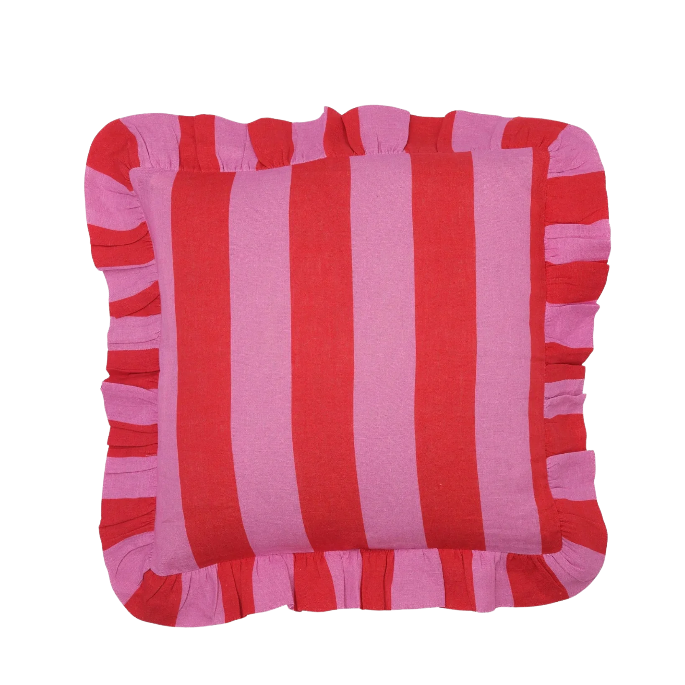 Amuse La Bouche Cerise & Fuchsia Extra Wide Stripe Cushion