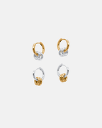 Big Metal London Mafalda Two Tone Earrings in Gold or Silver