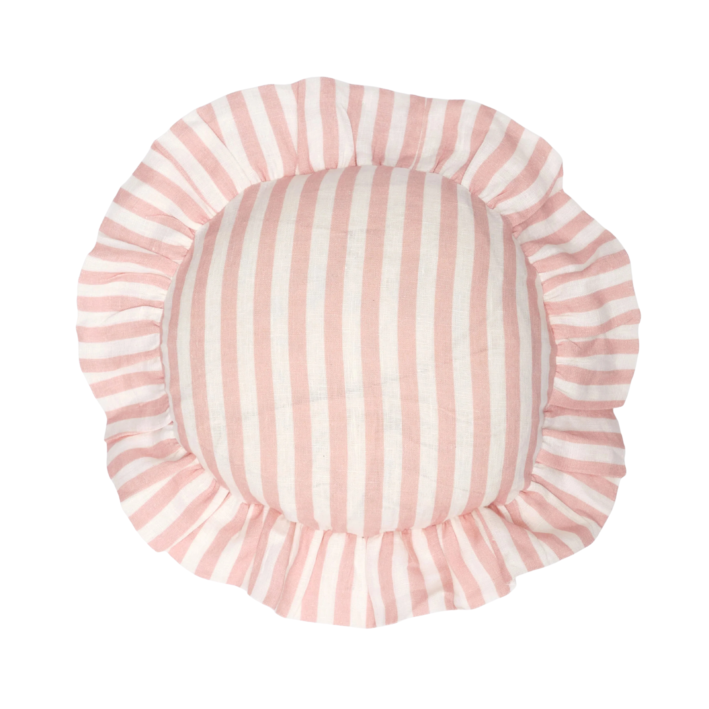 Amuse La Bouche Round Cushion in Blush Candy Stripe