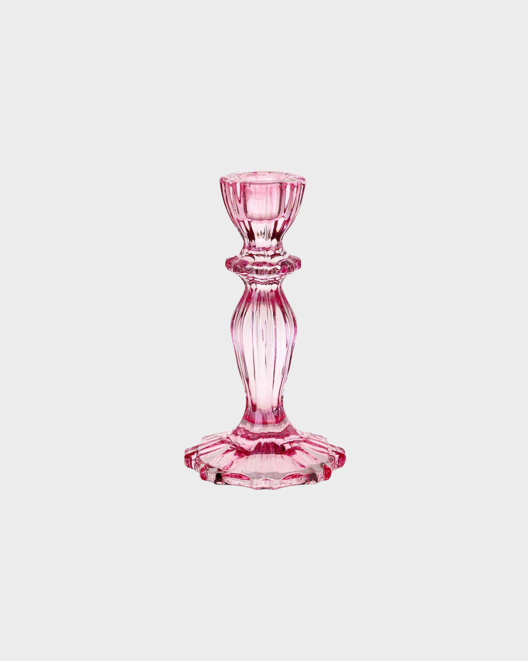 Talking Tables Glass Candle Holder in Pink
