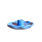 Roca Caus Handmade Ceramic Frilly Blue Candle Holder