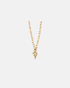 Big Metal London Daria Puff Heart Chain Necklace in Silver or Gold