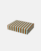 Heather Evelyn Classic Stripe Brown & Blue Gift Wrap
