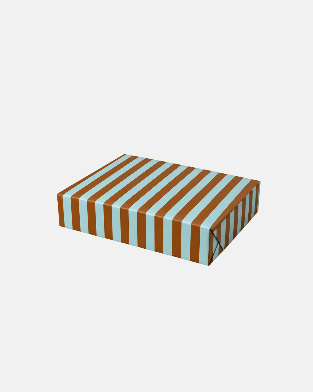 Heather Evelyn Classic Stripe Brown & Blue Gift Wrap