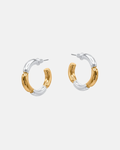 Big Metal London Palmeira Two Tone Hoop Earrings in Gold & Silver